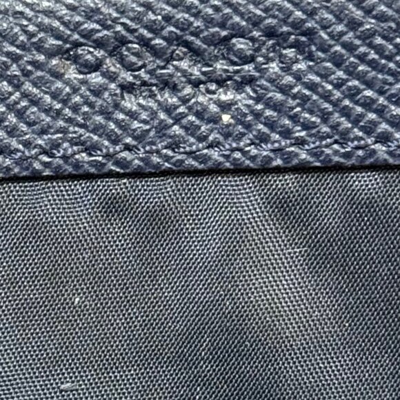 Rare Coach Zip-Around Patchwork Leather Wallet in Metallic/Navy Blue F53643 - Picture 6 of 8